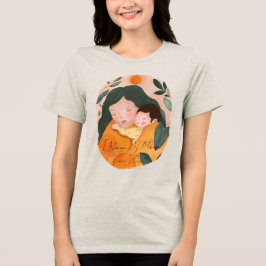 Custom Message & Font Mama Era  Tri-Blend Shirt