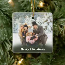Custom Message Foto Weihnachten Keramikornament