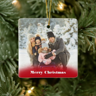 Custom Message Foto Weihnachtsfeier Keramik Orname Keramikornament