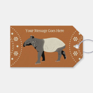 Custom Message Malayan oder Asian Tapir Geschenkanhänger
