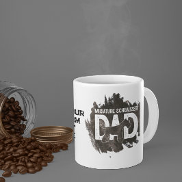 Custom Message Miniature Schnauzer Pet Hund Vater Kaffeetasse