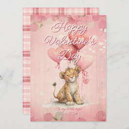 Custom Message Tiger Animal Valentines Day Feiertagskarte