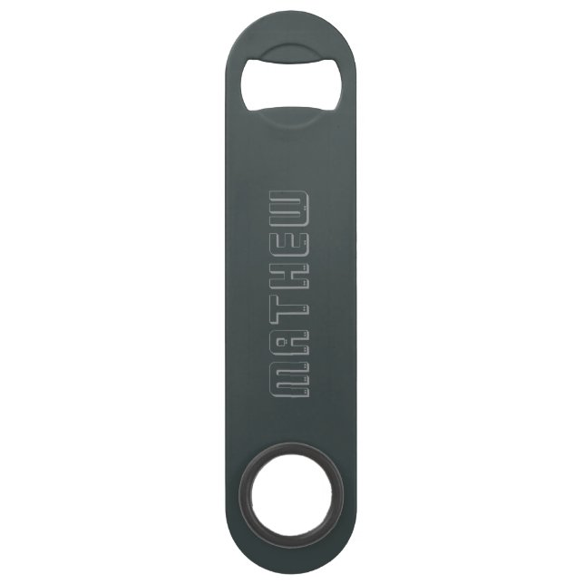 Custom metallic  black elegant speed bottle opener speed flaschenöffner (Vorderseite)