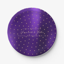 Custom Metallic Swarovski Crystal Lila Plum Dots