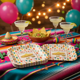 Custom Mexican Fiesta Junggeselinnen-Abschied Pappteller