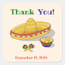 Custom Mexican Fiesta Junggeselinnen-Abschied Quadratischer Aufkleber