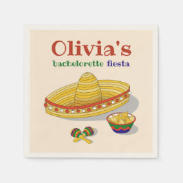 Custom Mexican Fiesta Junggeselinnen-Abschied Serviette