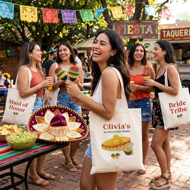 Custom Mexican Fiesta Junggeselinnen-Abschied Tragetasche (Von Creator hochgeladen)