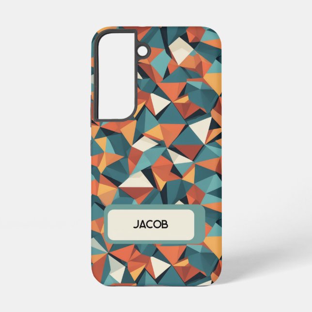 Custom Mid-Century Geometric Phone Case - Samsung Galaxy Hülle (Rückseite)