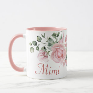 Custom Mimi Pink Roses Personalisiert Tasse