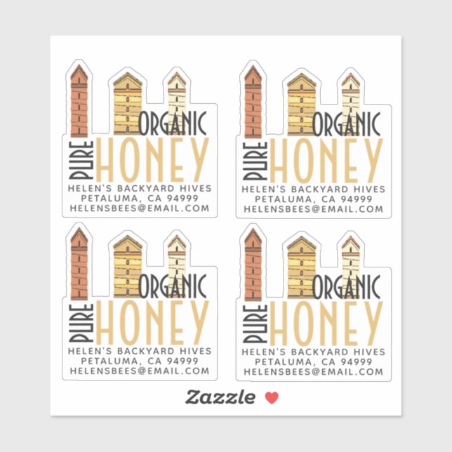 Custom Mini versteckt reines Bio Honig Clear Label (Blatt)