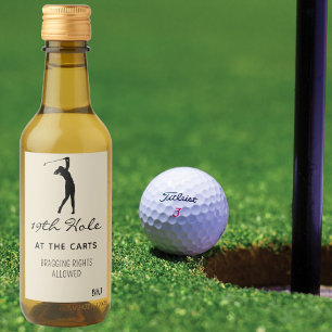 Custom Mini Wein 19. Loch (10) Golf Mini Weinetikett