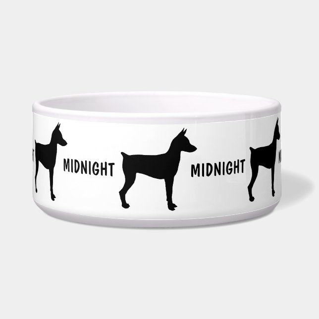 Custom Miniature Pinscher Dog Bowl Napf (Vorderseite)