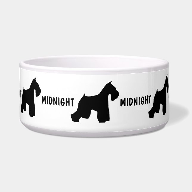 Custom Miniature Schnauzer Dog Bowl Napf (Vorderseite)