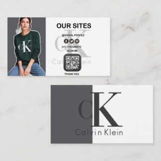 custom Minimal Business Card with QR Code – Modern Visitenkarte
