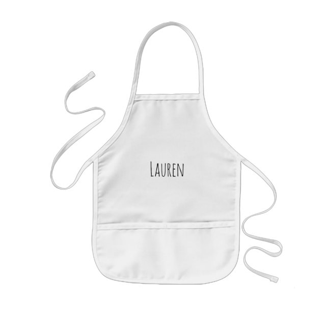 Custom Minimal Modern Kids Apron Kitchen Crafts Kinderschürze (Vorne)
