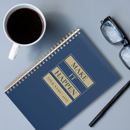 Custom Minimal Planner with Name, Year & Title Planer