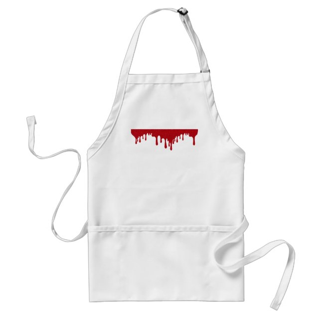 Custom Minimal Tomato Red Drip Apron Schürze (Vorne)