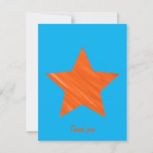 Custom Minimalis Geometric Modern Orange Star Postkarte