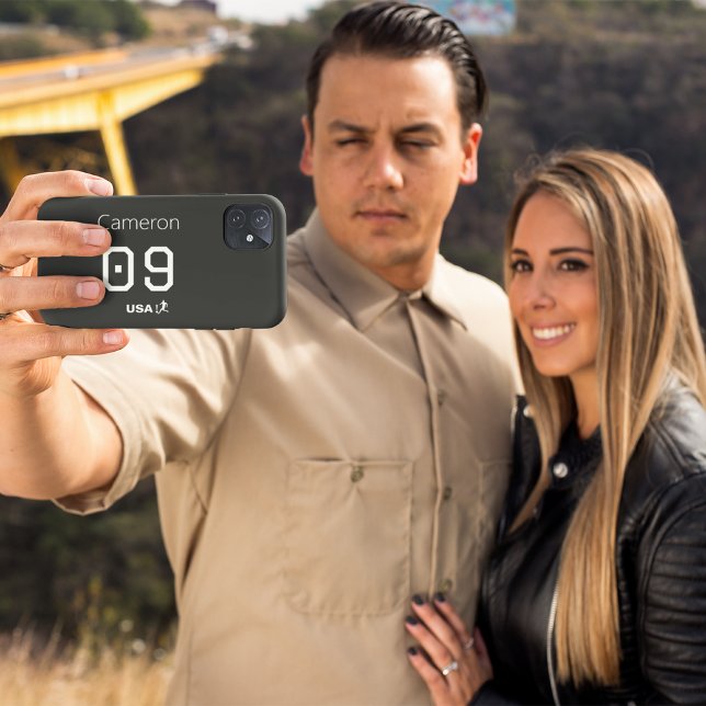 Custom Minimalist American Athlete Monochromatic  iPhone Hülle (Von Creator hochgeladen)