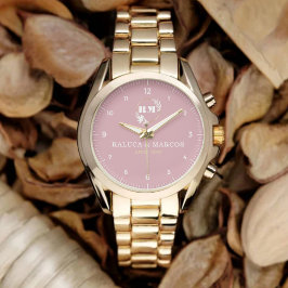 Custom Minimalist Boho Couple Name Unique Gift Armbanduhr