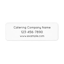 Custom Minimalist Catering Food Business Info