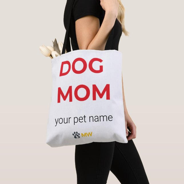 Custom Minimalist Dog Mom Tote – Personalized Pet  (Von Nahem)