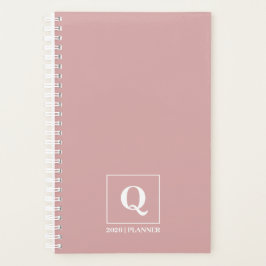 Custom Minimalist Feminine Dusty Rose 2026 Planner Planer