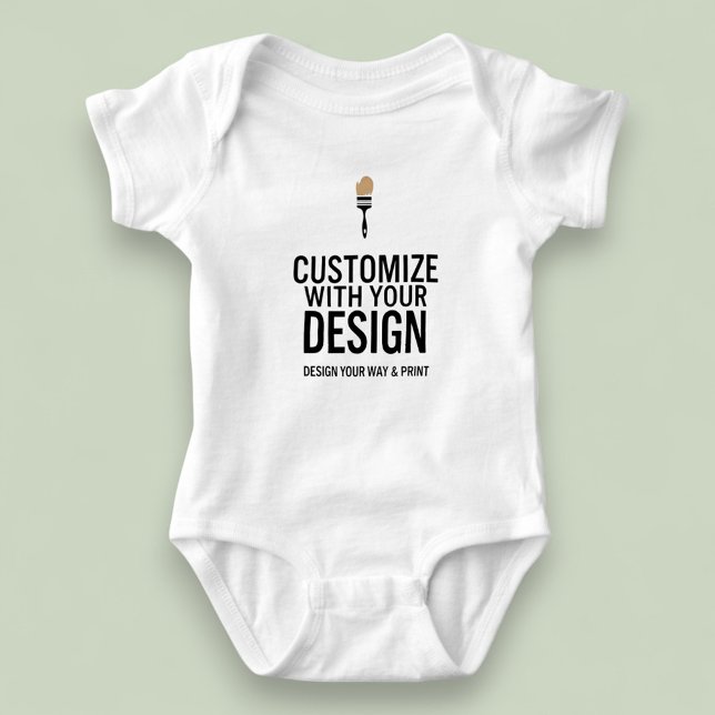 Custom Minimalist Personalized Company Branded  Baby Strampler (Von Creator hochgeladen)