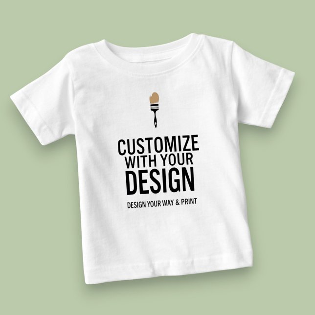 Custom Minimalist Personalized Company Branded  Baby T-shirt (Von Creator hochgeladen)