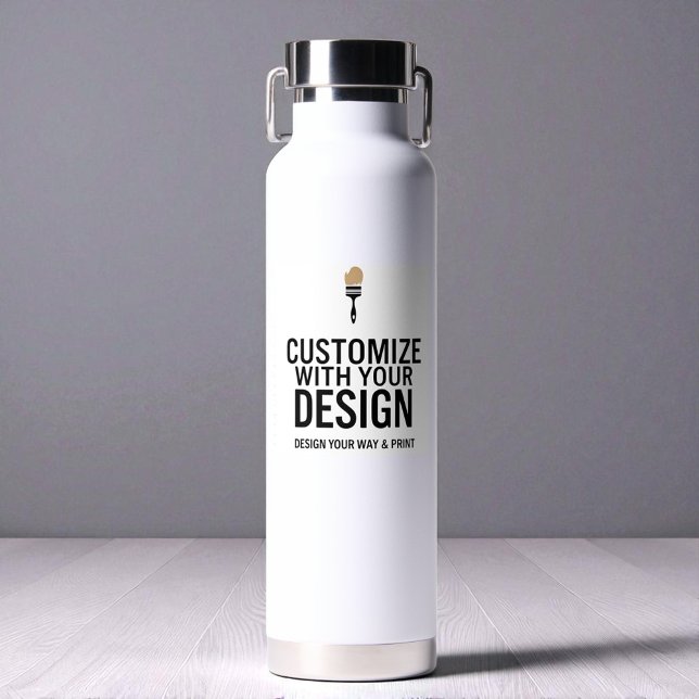 Custom Minimalist Personalized Company Branded  Trinkflasche (Von Creator hochgeladen)