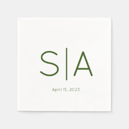 Custom Minimalistic Cocktail Napkins Serviette