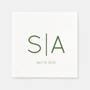 Custom Minimalistic Cocktail Napkins Serviette
