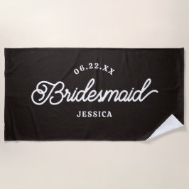 Custom Minimalistisch Bridesmaid Badetuch