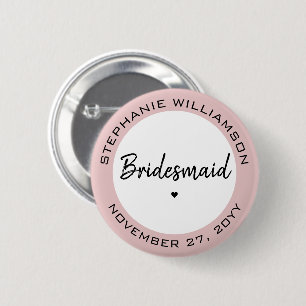 Custom Minimalistisch Bridesmaid Personalisiertes  Button