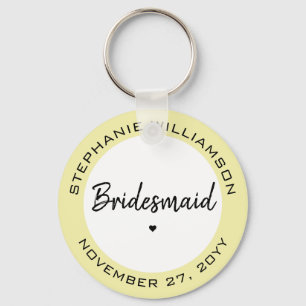 Custom Minimalistisch Bridesmaid Personalisiertes Schlüsselanhänger