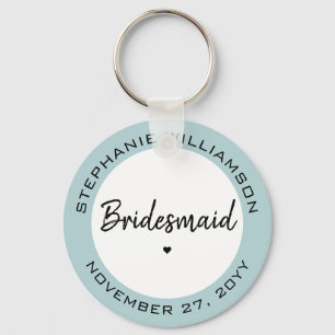 Custom Minimalistisch Bridesmaid Personalisiertes Schlüsselanhänger