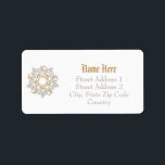 Custom Minimalistisch Merry Christmas Star Silver  Adressaufkleber<br><div class="desc">Das Kunstwerk zeigt den Urlaubswunsch "Frohe Weihnachten" in einer elegantesten, künstlerischen Kalligraphie in Form eines Weihnachtssterns, zusammen mit zwei anpassbaren Typografiefeldern für Name, Adresse oder andere Personalisierung in Gold und Silber Schriftart. Für spezielle Anfragen oder Fragen wenden Sie sich bitte an den Künstler unter wafadahdalcreates@gmail.com. © Wafa Y. Dahdal -...</div>