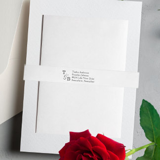 Custom Minimalistisch Monogram White Wedding