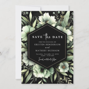 Custom Minimalistisch Romantic Sage Green Wedding Save The Date