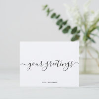Custom Minimalistisch White Universell Greetings