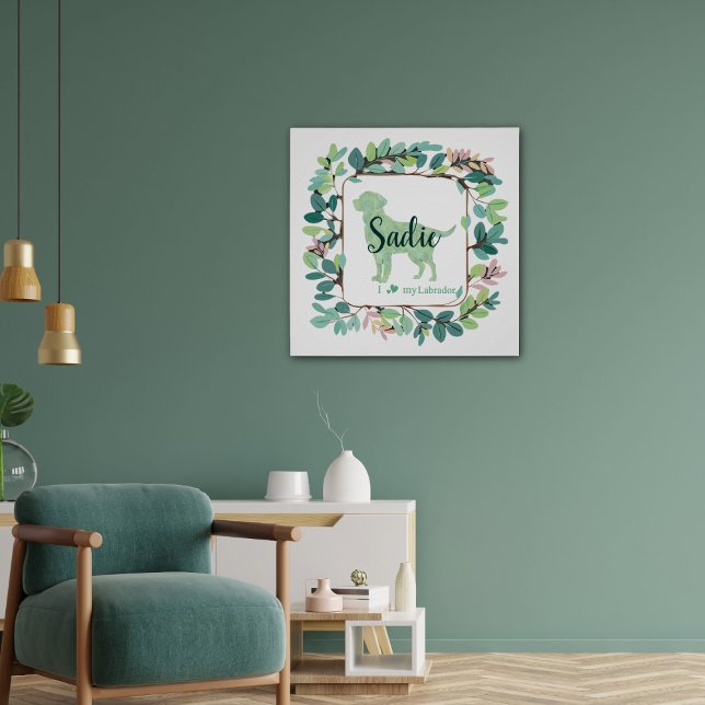 Custom Mint Labrador Retriever Silhouette Poster (Von Creator hochgeladen)