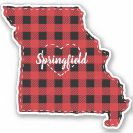Custom Missouri Heimat Staat Kariert Weihnachten Aufkleber