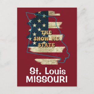 Custom Missouri Staat Holiday Postcard Feiertagspostkarte