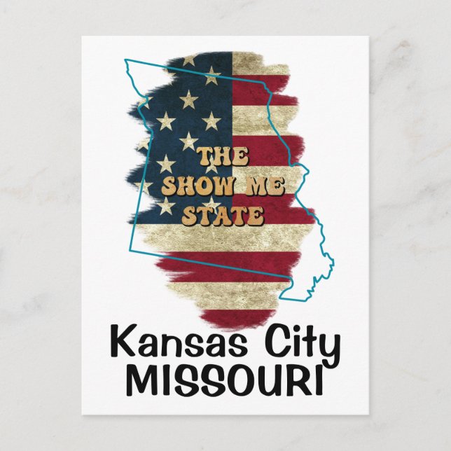 Custom Missouri Staat Holiday Postcard Feiertagspostkarte (Vorderseite)
