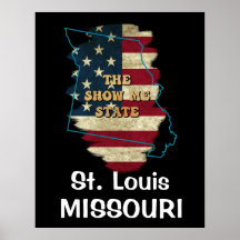 Custom Missouri Staat Poster