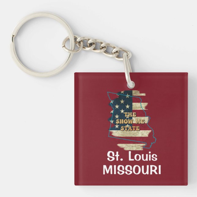 Custom Missouri Staat Schlüsselanhänger (Vorderseite)