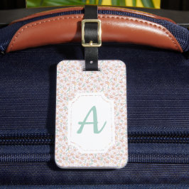 Custom Mit Monogramm Floral Gepäckanhänger