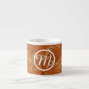 Custom Mit Monogramm Gold Sparkle Espressotasse