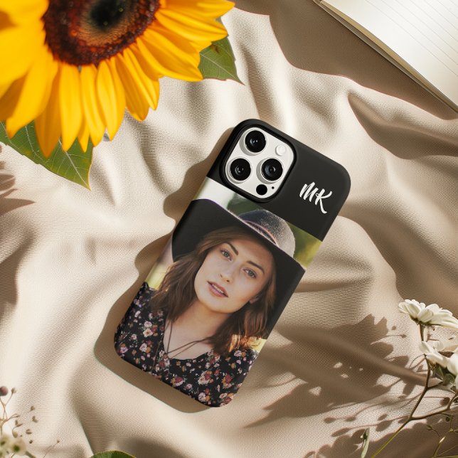 Custom Mit Monogramm Ihr Foto Hübsch Lady Case-Mate iPhone Hülle (Custom Monogrammed Your Photo Pretty Lady Case-Mate iPhone Case)